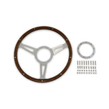 Scott Drake Steering Wheel Corso Feroce Shelby Style Wood and Aluminum 14" - S1MS-3600-WG-14