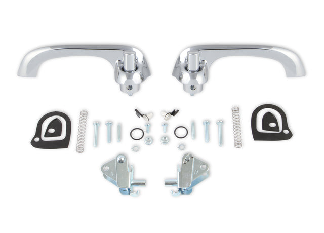 Scott Drake Exterior Door Handle Kit Chrome Show Quality - C4DZ-6222404-5P