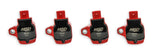 MSD Ignition Coil - Blaster Series - Honda 1.5L/2.0L/2.0L Turbo 4-cyl-Red-4-Pack - 82494
