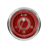 Classic Instruments V8 Red Steelie 2 1/8" Oil Temp - V8RS28SHC