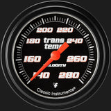 Classic Instruments Velocity Black 2 5/8" Transmission Temperature Gauge - VS327BBLF