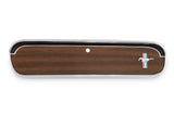 Scott Drake Glove Box Door Metal Backed Woodgrain with Running Horse Emblem - C5ZZ-6506024-C