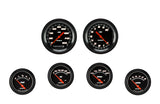 Classic Instruments Velocity Black Six Gauge Set 201 - VS201BBLF