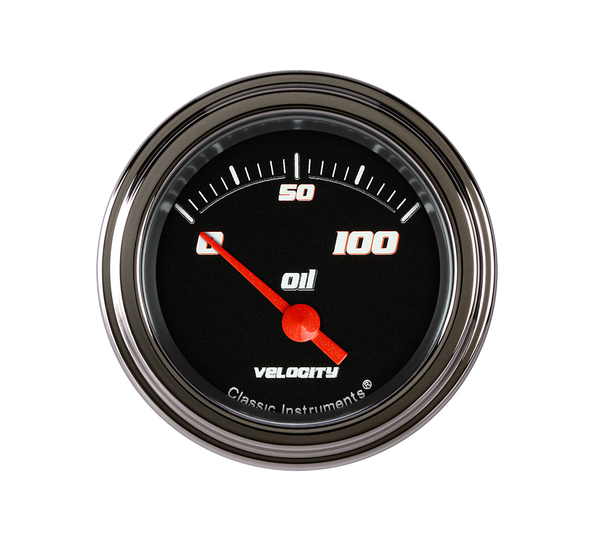 Classic Instruments VELOCITY BLACK 2IN OIL PR / 100 PSI - VS81BSLC