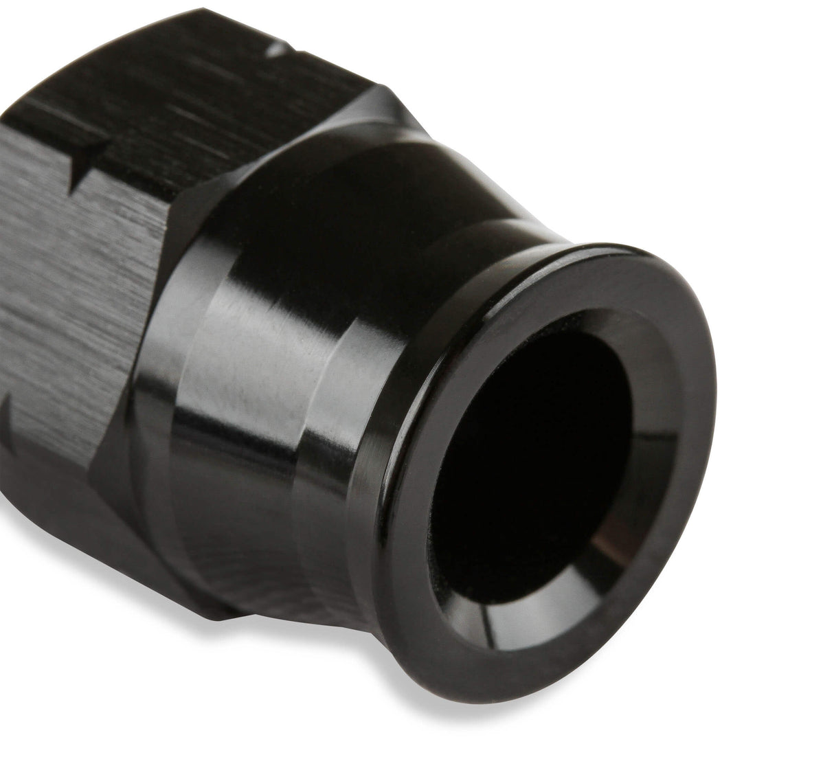 Mr Gasket Aluminum Tube Adapter -6 AN Male AN To 3/8 Inch Tubing Black - 892006-BL