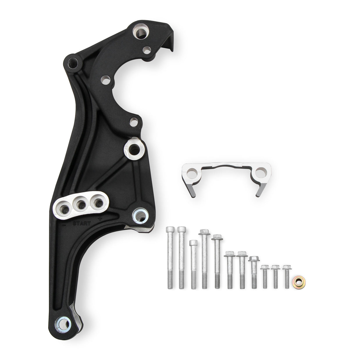 Holley 20-155BK Low-Mount LS Accessory Drive Bracket - Driver's Side P/S & Alt Bracket Black