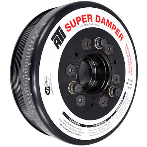 ATI Serpentine Super Damper Harmonic Balancer 7.480" OD SFI-18.1 Aluminum/Steel - Black