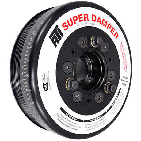 ATI Serpentine Super Damper Harmonic Balancer 7.480" OD SFI-18.1 Aluminum/Steel - Black