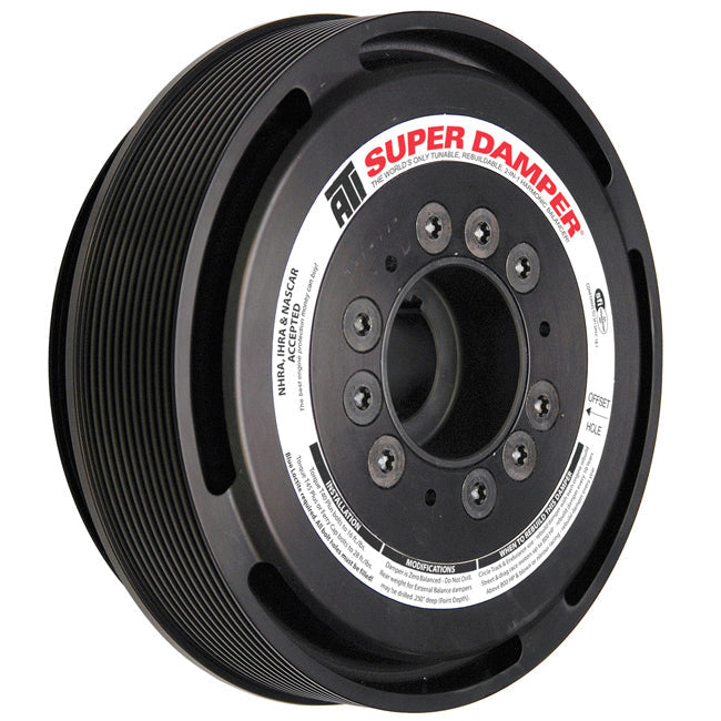 ATI Serpentine Super Damper - SFI 18.1 - Harmonic Balancer - 7.530 in OD - Internal Balance - Black Oxide - GM LS-Series
