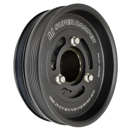 ATI Serpentine Super Damper - SFI 18.1 - Harmonic Balancer - 7.525 in OD - Black - Internal Balance - GM LS-Series