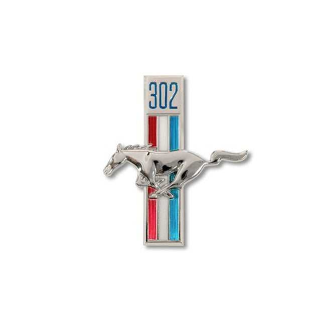 Scott Drake Fender Emblem Running Horse, 302 Pin-On Driver Side - C8ZZ-16229-A