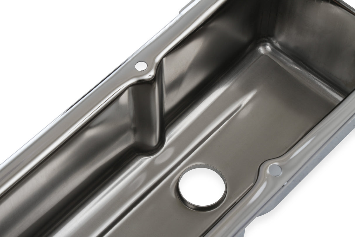 Mr Gasket Chrome Tall-Style Valve Covers without Baffle - 9801