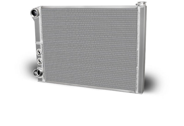 AFCO Aluminum Radiator Ford Style Double Pass 26 X 19 X 1.50 Core, Universal 20 AN Female Inlet - 80184FNDP-U 80184FNDP-U