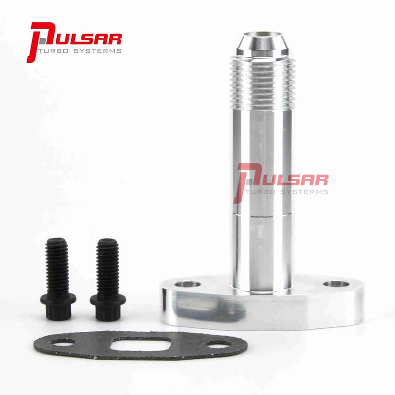 Pulsar -10 AN Extended Oil Drain Flange Install Kit for T4 Turbo