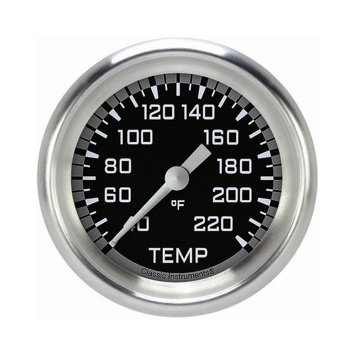 Classic Instruments Autocross Gray 2 5/8" Stock Eliminator Temp. Gauge - AX329GAPF