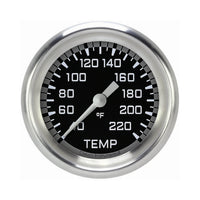 Classic Instruments Autocross Gray 2-5/8" Stock Eliminator Tempature Gauge - AX329GAPF