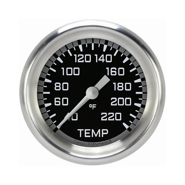 Classic Instruments Autocross Gray 2 5/8" Stock Eliminator Temp. Gauge - AX329GAPF