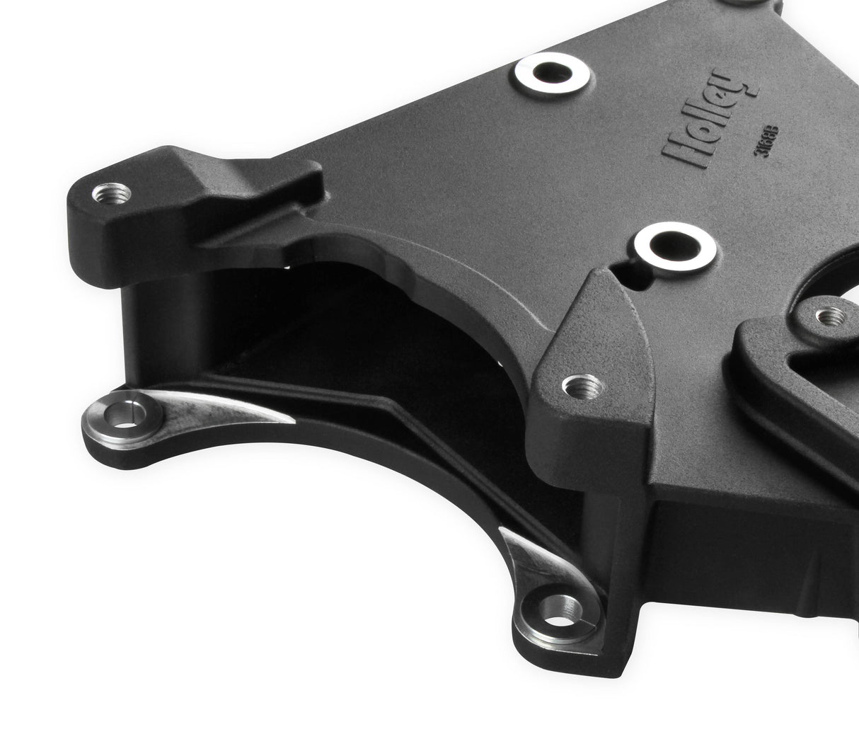 Holley 20-143BK LS/LT High-Mount Alternator & Power Steering Pump Accessory Drive Kit - Driver's Side Bracket-Black Finish