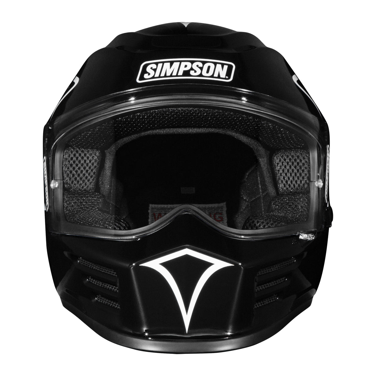 Simpson Motorcycle Speed Bandit Helmet - 12 O'clock Black - Small - SPB121SM