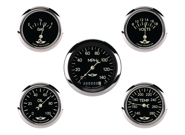 Classic Instruments Classic Series Five Gauge Set, 3 3/8" - CL900SRC