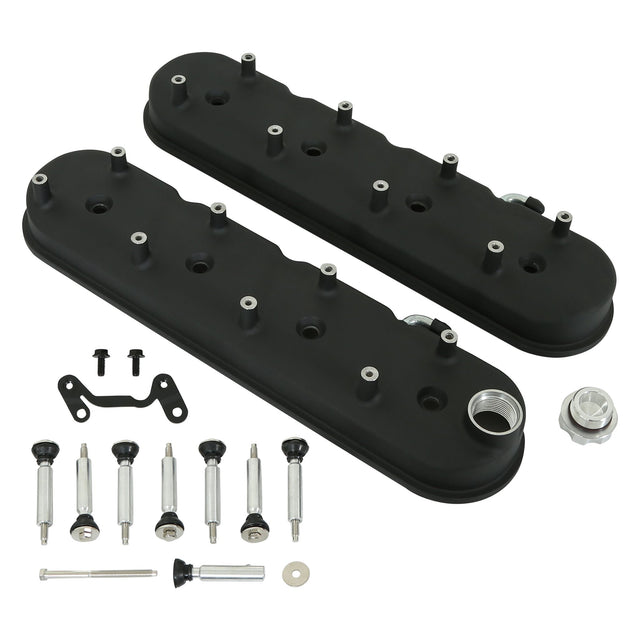 Holley Tall LS Valve Covers - Satin Black - 241-112