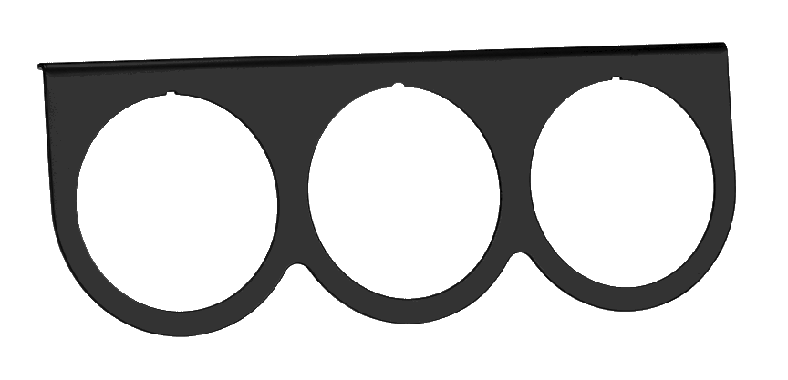 Classic Instruments Matte Black Under Dash Panel / 3-Hole - MT59