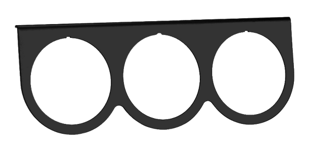 Classic Instruments Matte Black Under Dash Panel / 3-Hole - MT59