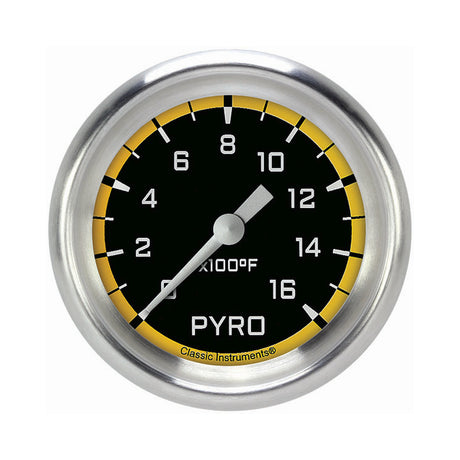 Classic Instruments Autocross Yellow 2 5/8" Exhaust Gas Temp. Gauge - AX398YAPF