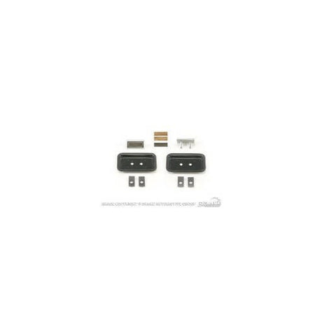 Scott Drake Deluxe Seat Buttons with Walnut & Teak Inserts (Pair) - C9ZZ-6564824-W
