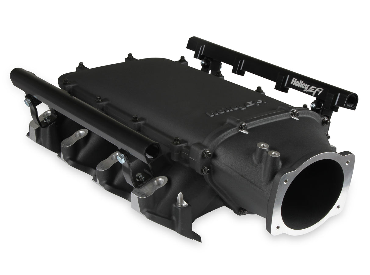Holley 300-680BK Ultra Lo-Ram Manifold Kit Single Injector- Black - GM LS3/L92