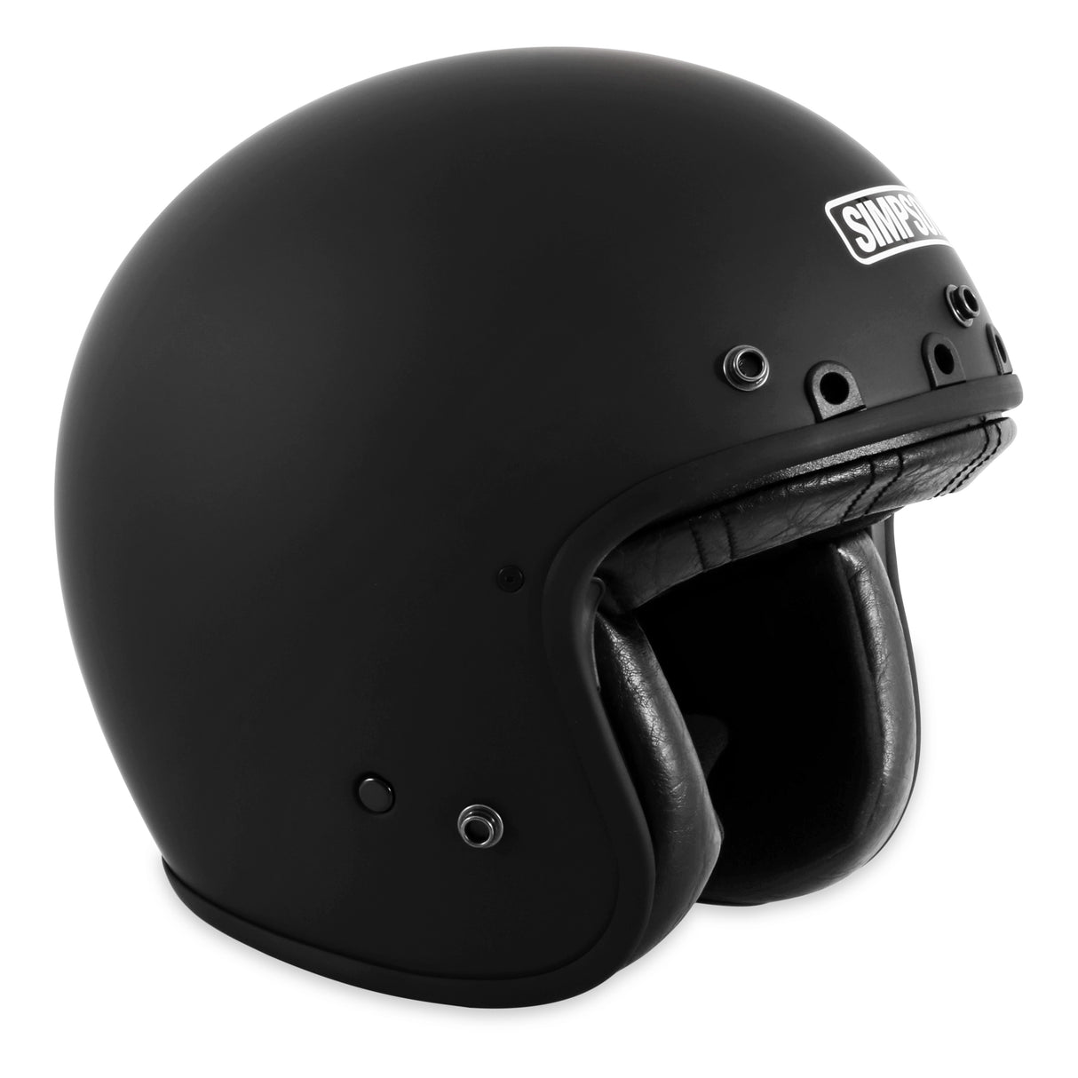Simpson Motorcycle Chopper Helmet - Flat Black SM - CHOP3SM
