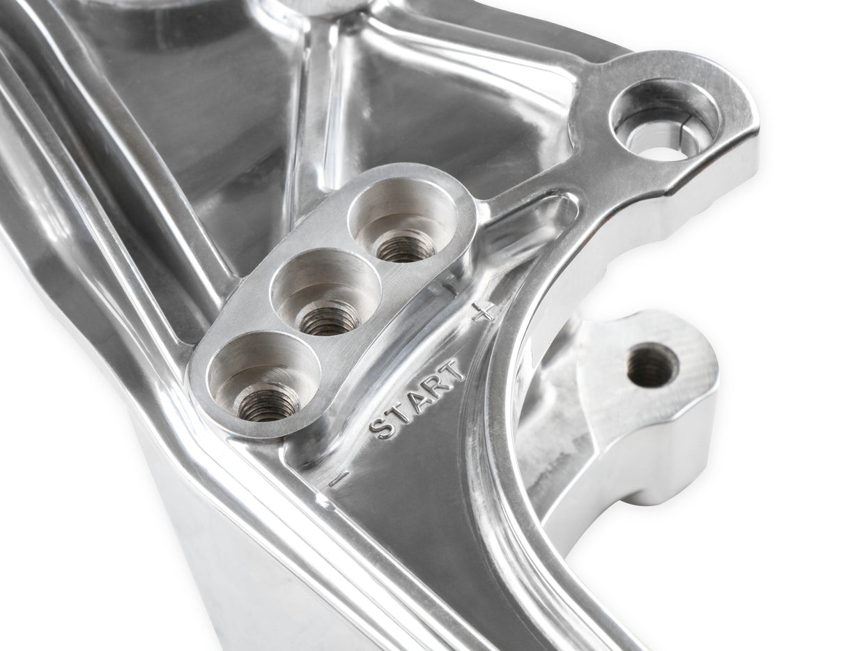 Holley 20-155P Low-Mount LS Accessory Drive Bracket - Driver's Side P/S & Alt Bracket Polished