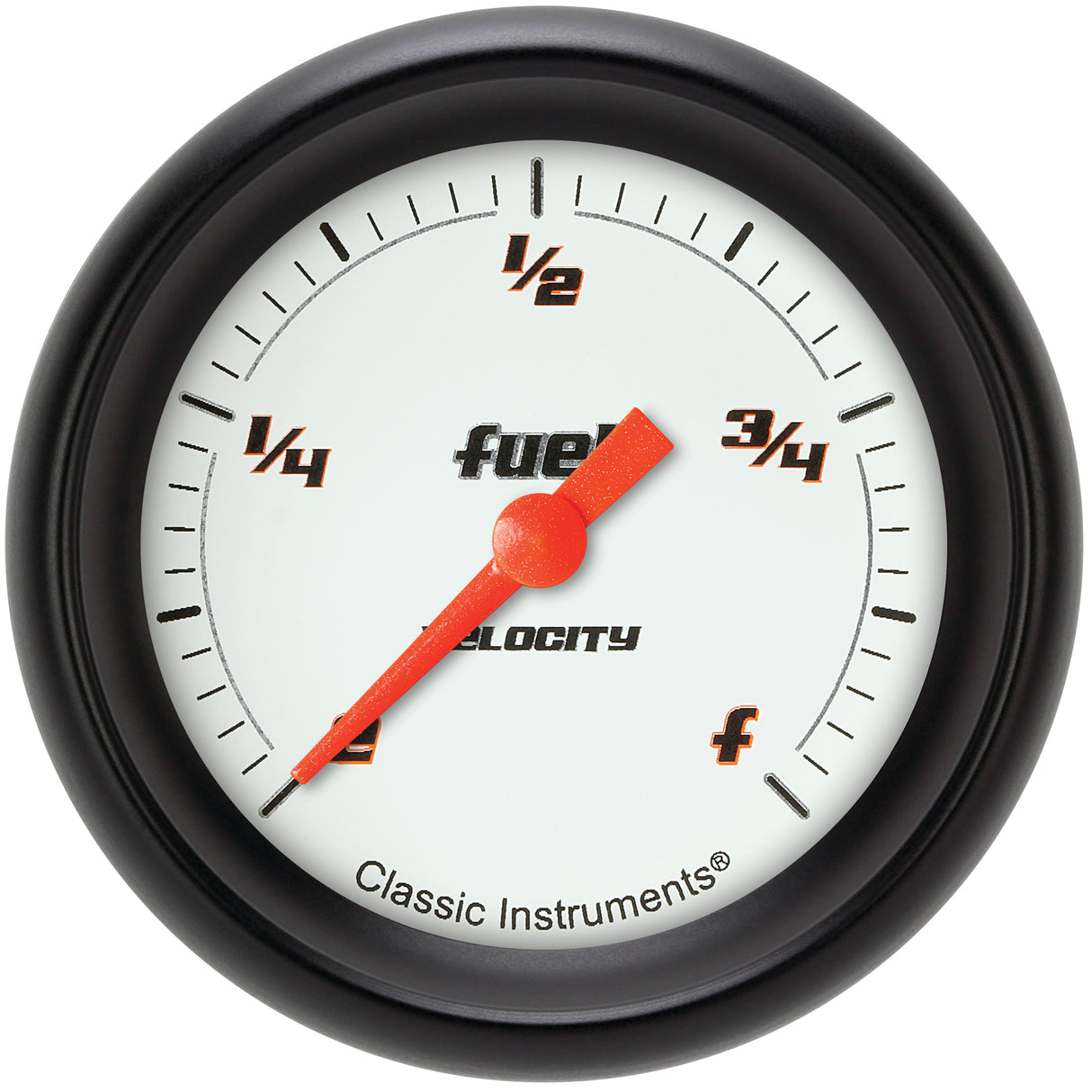 Classic Instruments Velocity White 2-5/8" Fuel Level Gauge - VS309WBPF