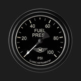 Classic Instruments Moal Bomber 2 5/8" Fuel Pressure Gauge, 100 psi - MA346BLF