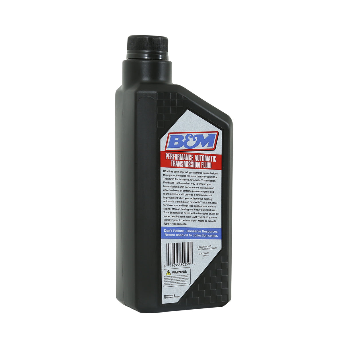 B&M Trick Shift Automatic Transmission Fluid - 1 Quart Bottle - 80259
