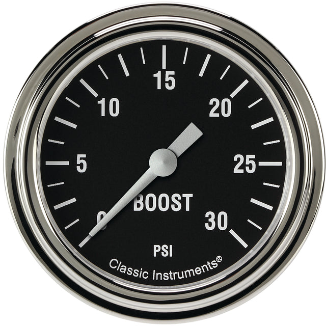 Classic Instruments Hot Rod 2-5/8" Boost Gauge (30 PSI) - HR342SLF
