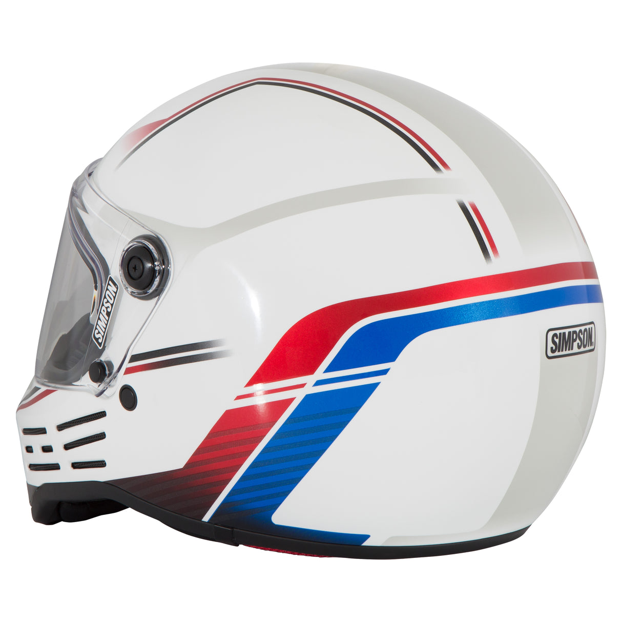 Simpson Motorcycle M30 Bandit Helmet - Lifter White - Extra Large - M30LIFT1XL