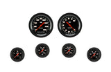 Classic Instruments Velocity Black Six Gauge Set 101 - VS101BBLF