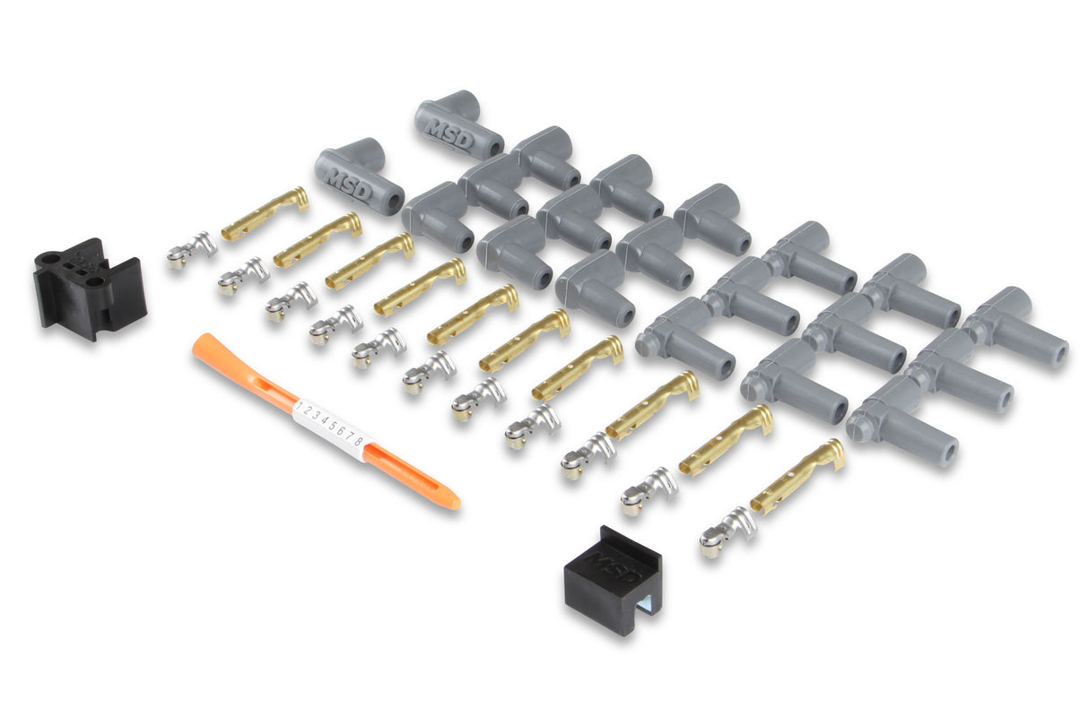 MSD Super Conductor Spark Plug Wire Set, 8 Cyl Multi-Angle Plug, Socket/HEI - 31199