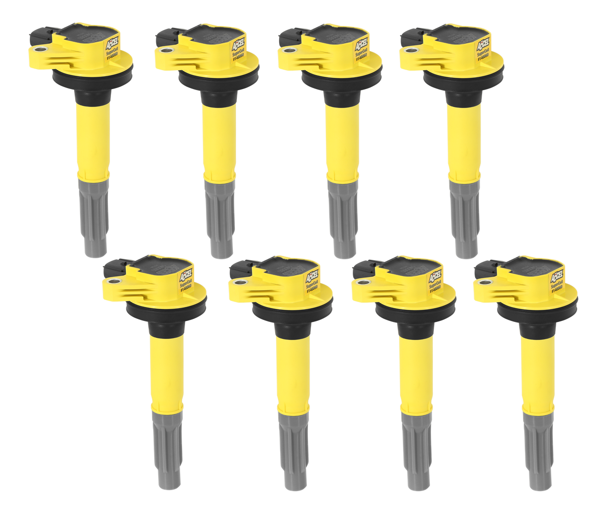 ACCEL Ignition Coils SuperCoil Series 2011-2016 Ford 5.0L Coyote, Yellow, 8-Pack - 140060-8