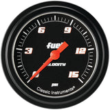 Classic Instruments Velocity Black 2-5/8" Fuel Pressure Gauge (15 PSI) - VS345BBLF