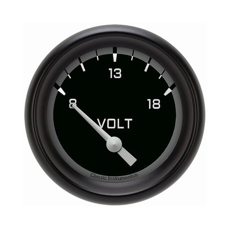 Classic Instruments Autocross Gray 2 5/8" Volt Gauge - AX230GBPF