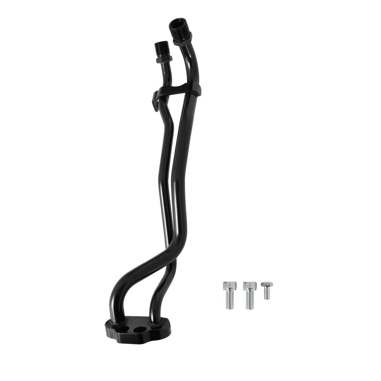 Holley 97-444 Line Adapter Manifold for SD7 A/C Compressor - SBF, Passenger Side Exit