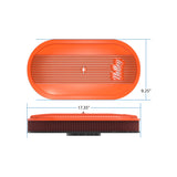 Holley 120-403 Vintage Series Oval Air Cleaner - Factory Orange Machined