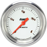 Classic Instruments Velocity White 2-5/8" Fuel Level Gauge - VS309WAPF