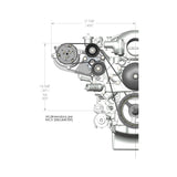 Holley 20-142P LS High-Mount A/C Accessory Drive Kit - Includes SD7 A/C Compressor, Tensioner, & Pulleys- Polished Finish
