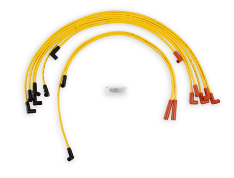 ACCEL Spark Plug Wire Set- 8mm- Super Stock- Graphite Core- HEI Style Boots- Yellow - 4049