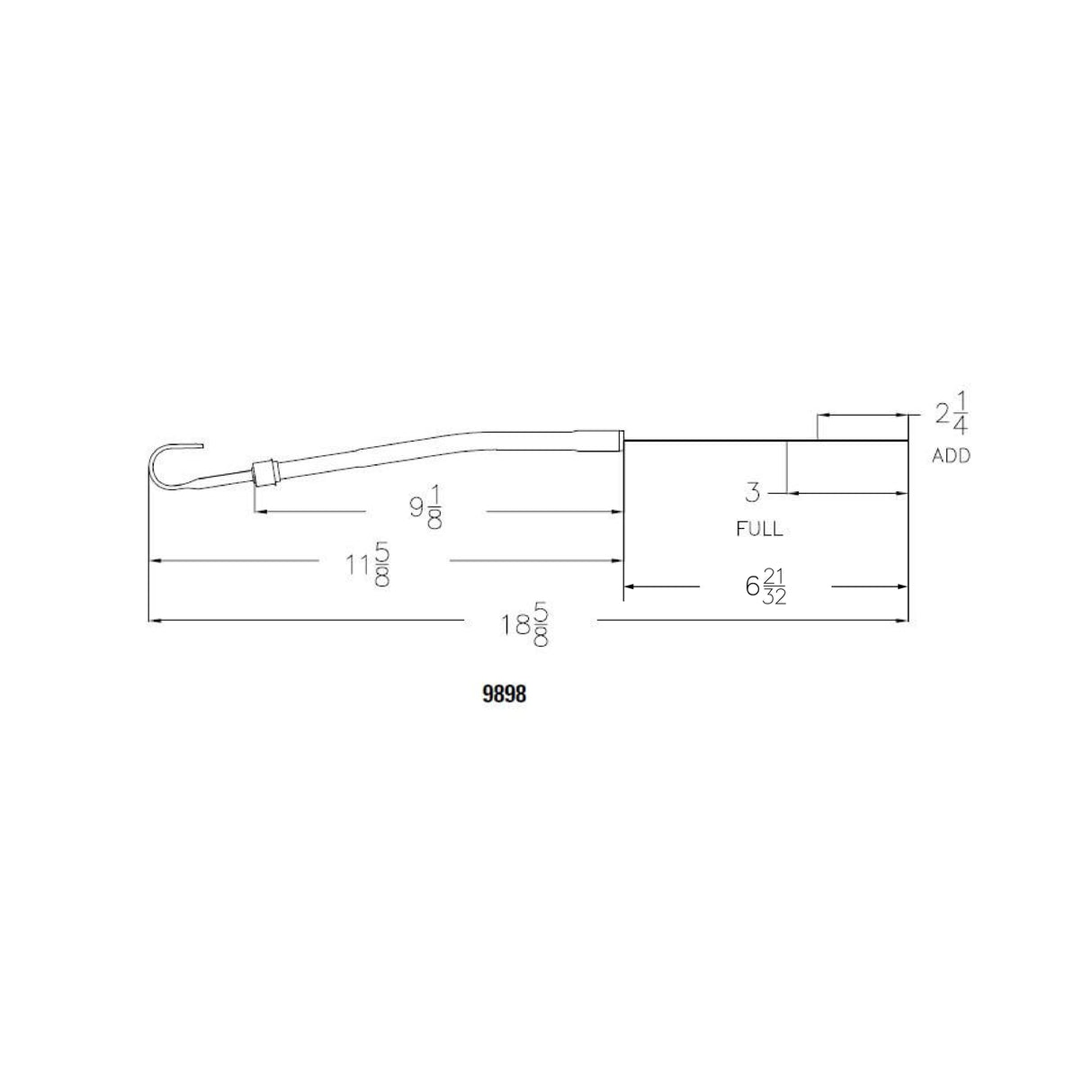 Mr Gasket Engine Oil Dipstick - Chrome - 9898