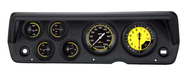 Classic Instruments AutoCross Yellow Series short-sweep - CDDU70AXY01BL