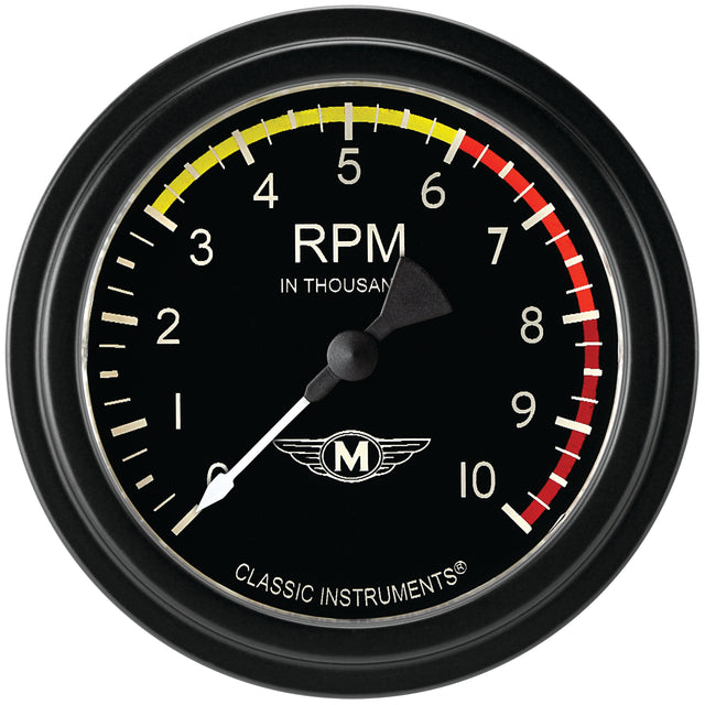 Classic Instruments Moal Bomber 2-5/8" Tachometer Gauge - MA383BLF